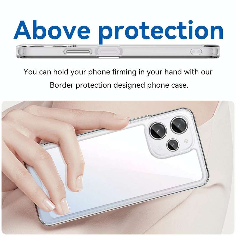 For Xiaomi Redmi 12 Colorful Series Acrylic + TPU Phone Case(Transparent)