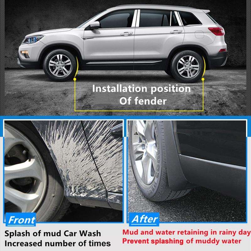For Suzuki Jimny 2019-2023 4pcs/Set Car Auto Soft Plastic Splash Flaps Fender Guard