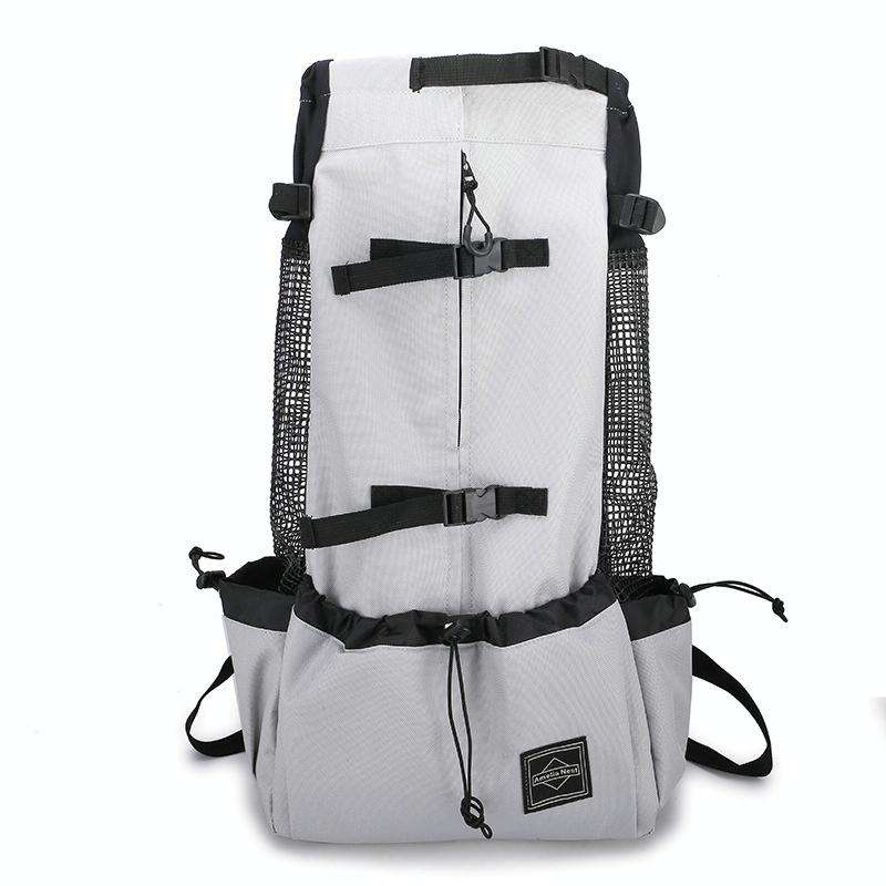 Ventilated And Breathable Washable Pet Portable Backpack, Size: XL(Light Grey)