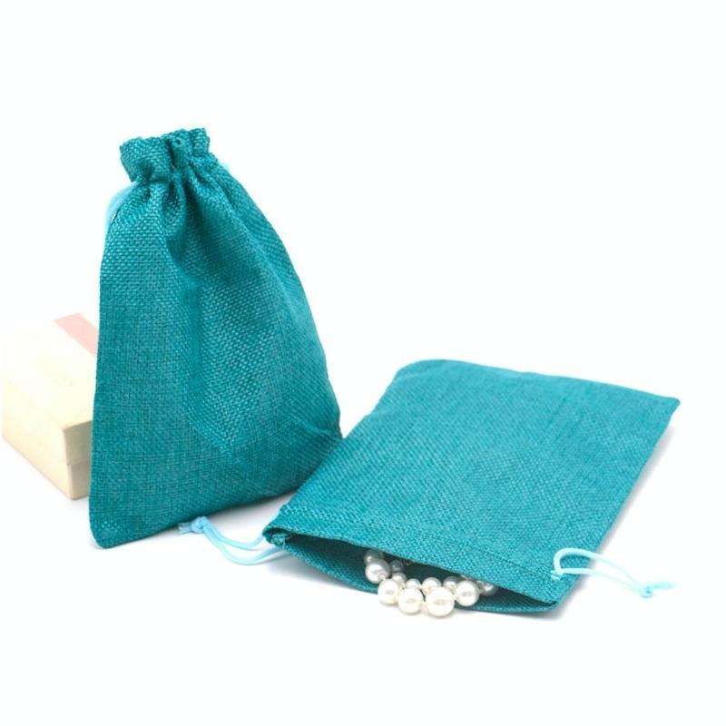 50 PCS Multi size Linen Jute Drawstring Gift Bags Sacks Wedding Birthday Party Favors Drawstring ...