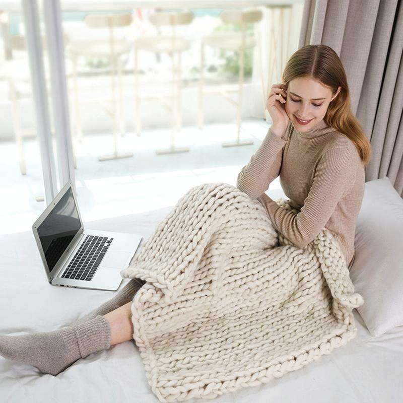 Fashion Handmade Polyester Blanket, Size:60X60cm(Yellow)