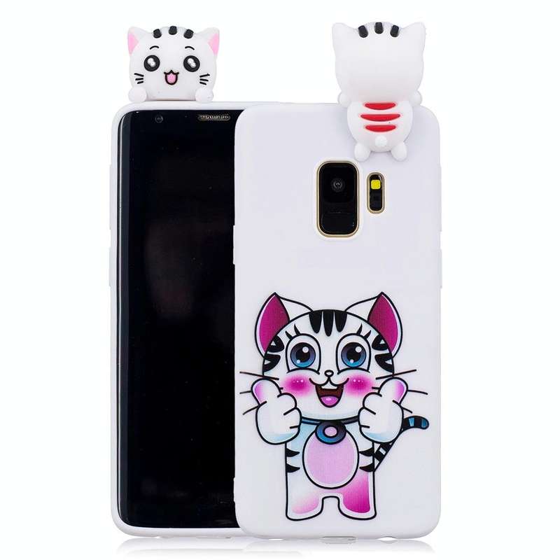For Galaxy S9 Shockproof Cartoon TPU Protective Case(Cat)