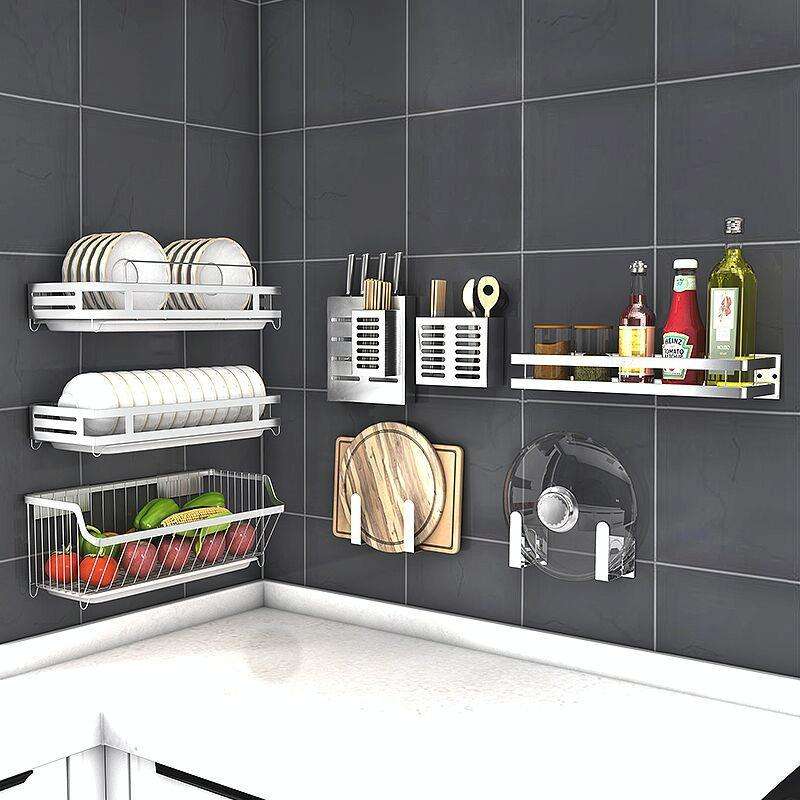 304 Stainless Steel Wall-mounted Kitchen Rack Hanging Knife Holder