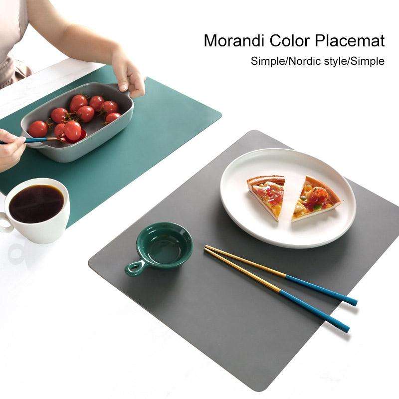 Nordic Style Food Grade Silicone Pad Tableware Environmental Insulation Pad Placemat(Dark Gray)