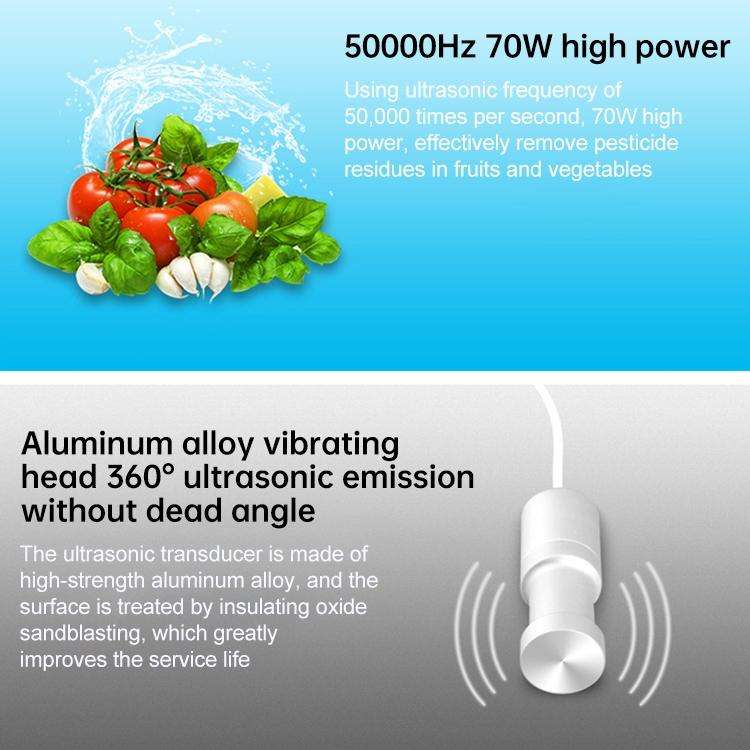 JeKen CE-9600 Household Ultrasonic Cleaner Vegetable Washing Glasses Watch Jewelry Cleaner(EU Plug)