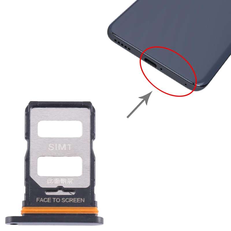 For Xiaomi 13 Lite SIM Card Tray + SIM Card Tray (Black)