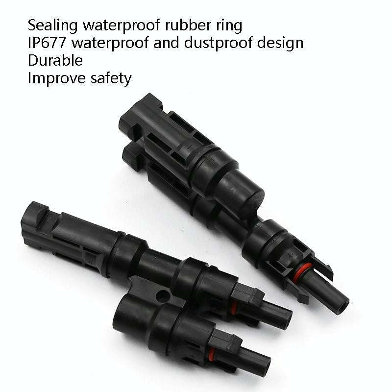10 Sets MC4 4 in 1 MC4 Photovoltaic Connector Solar Branch Connector Solar Panel Male And Female ...