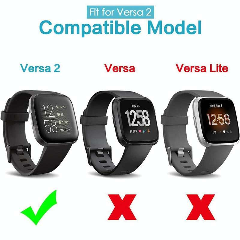 For Fitbit Versa 2 Charger Charging Dock Base Stand Holder with 1m Charging Cable(Black)