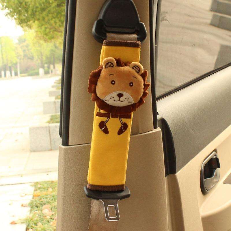 H002 Children Car Seat Belt Cartoon Cover(Lion)
