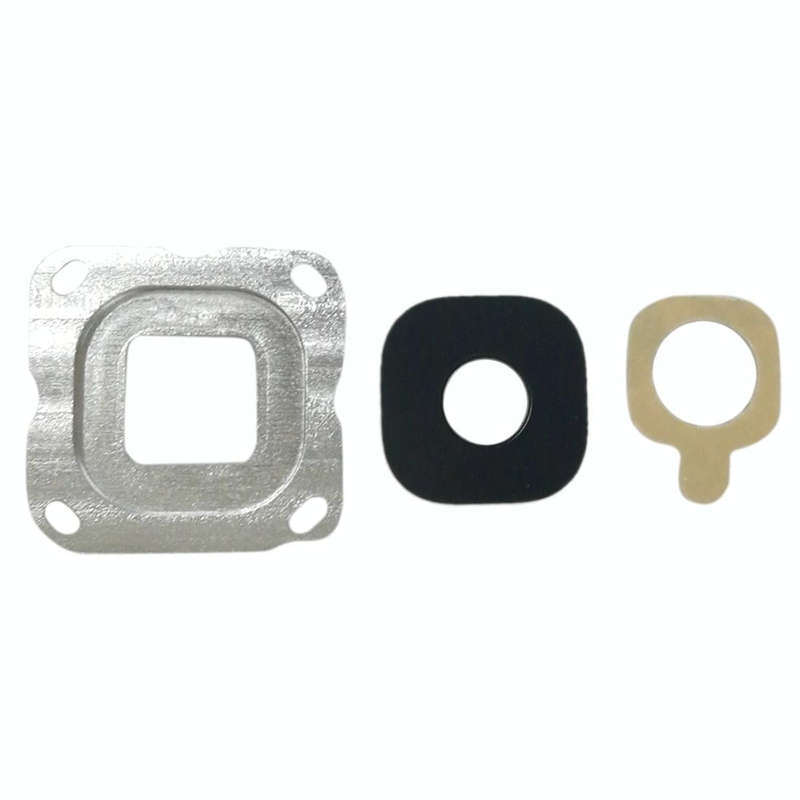For Galaxy C7 10pcs Back Camera Bezel & Lens Cover with Sticker (Silver)