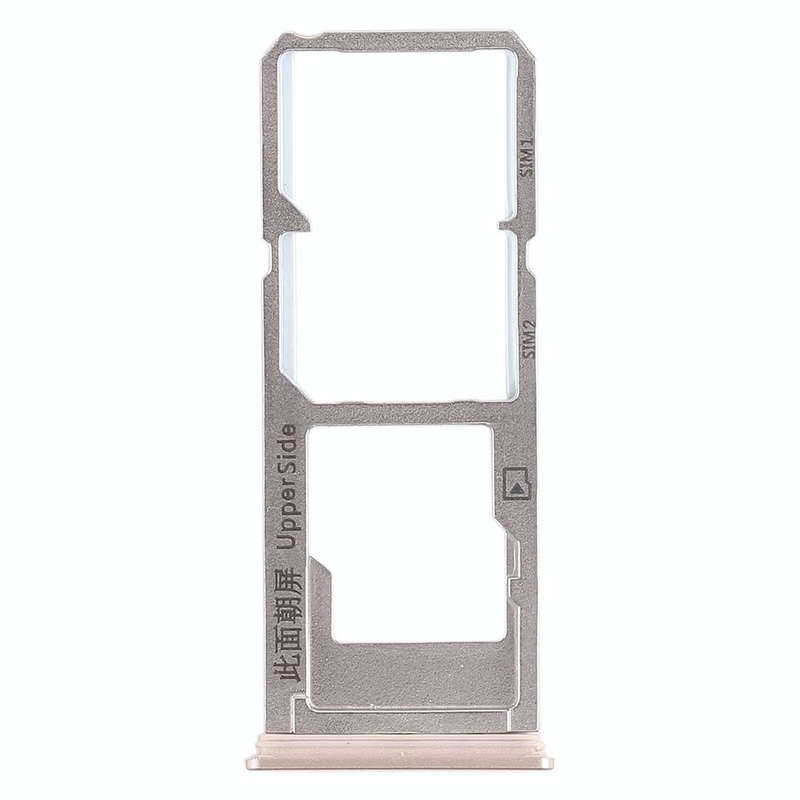 For Vivo Y53 2 x SIM Card Tray + Micro SD Card Tray (Gold)