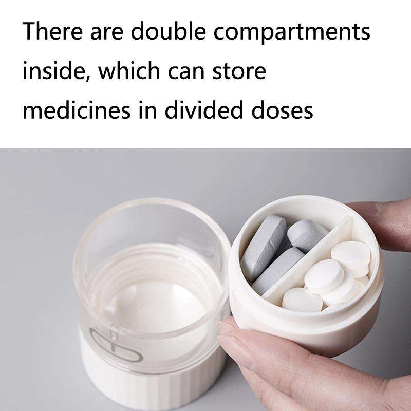 S0466 Medicine Cutter Tablet Grinding Cutter Medicine Dispensing Transparent Portable Storage Box...