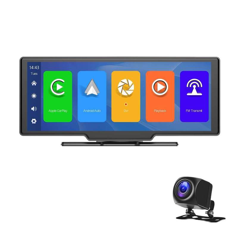 A3073 HD Wired 9.3 Inch 1 To 1 Smart Player With Wireless Carplay Two-way Video Split-screen Disp...