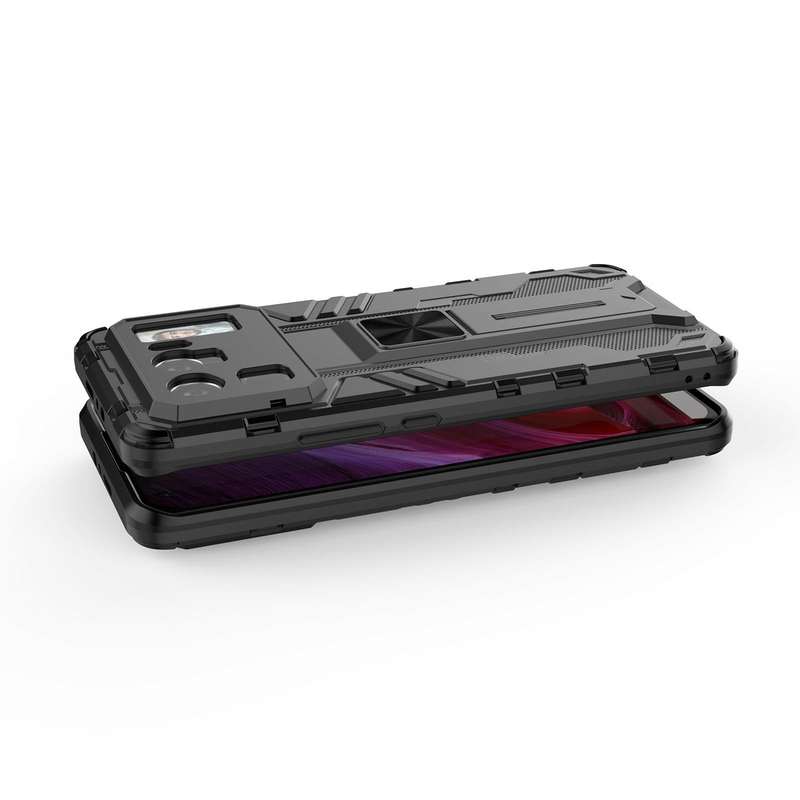 For Xiaomi Mi 11 Ultra Supersonic PC + TPU Shock-proof Protective Case with Holder(Black)