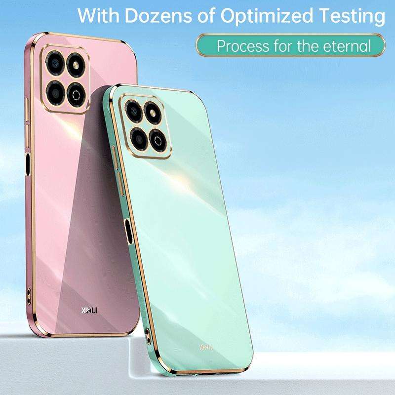 For Honor X8a 2023 XINLI Straight Edge 6D Electroplate TPU Phone Case(Pink)