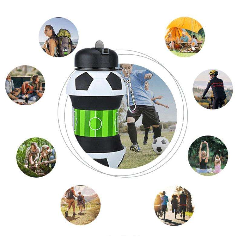 Outdoor Sports Anti-fall Water Bottle Portable Leak-proof Silicone Folding Cup, Shape: Cricket(55...