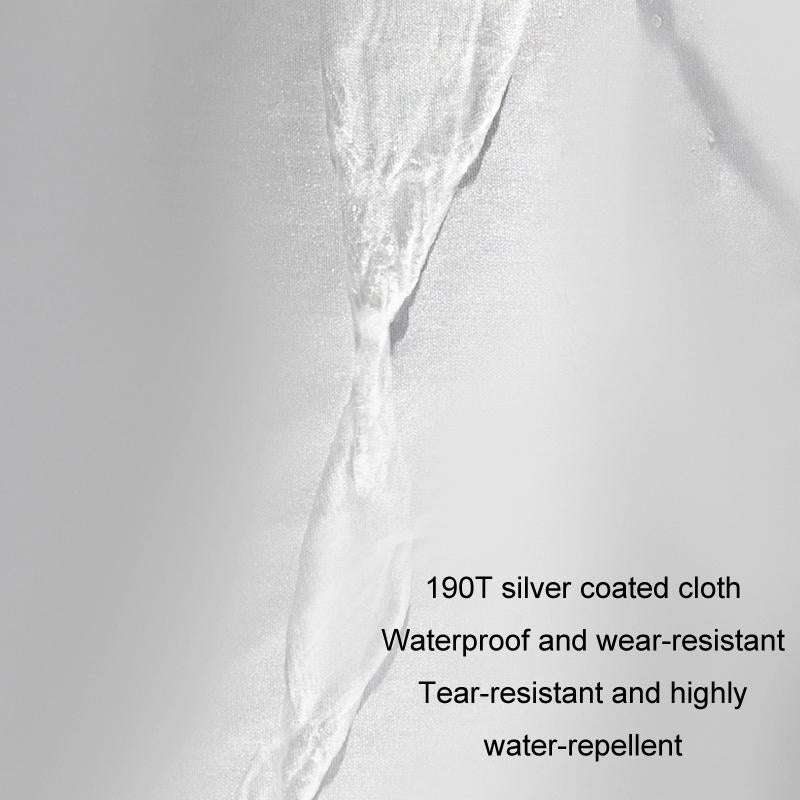 190T Silver Coated Cloth Car Rain Sun Protection Car Cover with Reflective Strip, Size: L