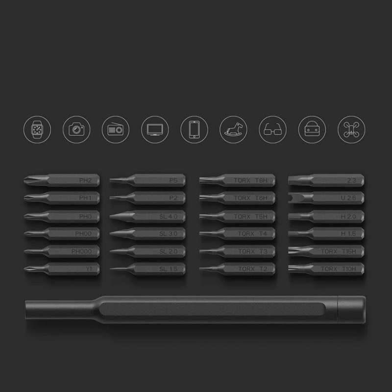 Original Xiaomi Mijia Wiha Daily Use Screwdriver Kit 24 in 1 Precision Magnetic Bits Aluminum Box...