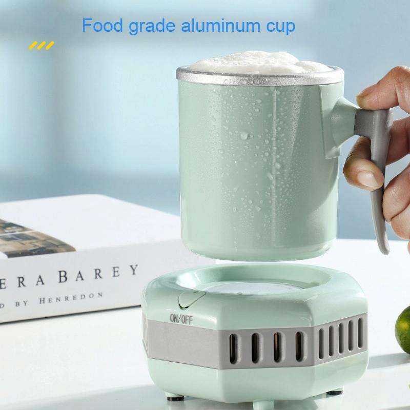 Fast Cooling Cup Mini Chilled Drinks Juice Desktop Quick-Freeze Cooling Drinks Cup, CN Plug(Green)