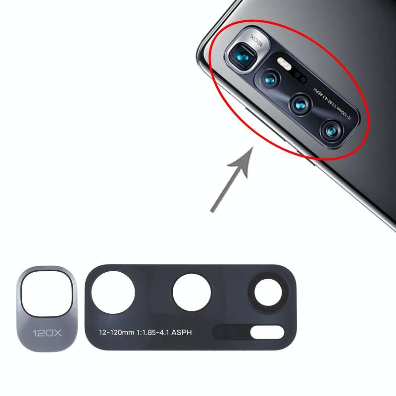 10 PCS Back Camera Lens for Xiaomi Mi 10 Ultra / M2007J1SC
