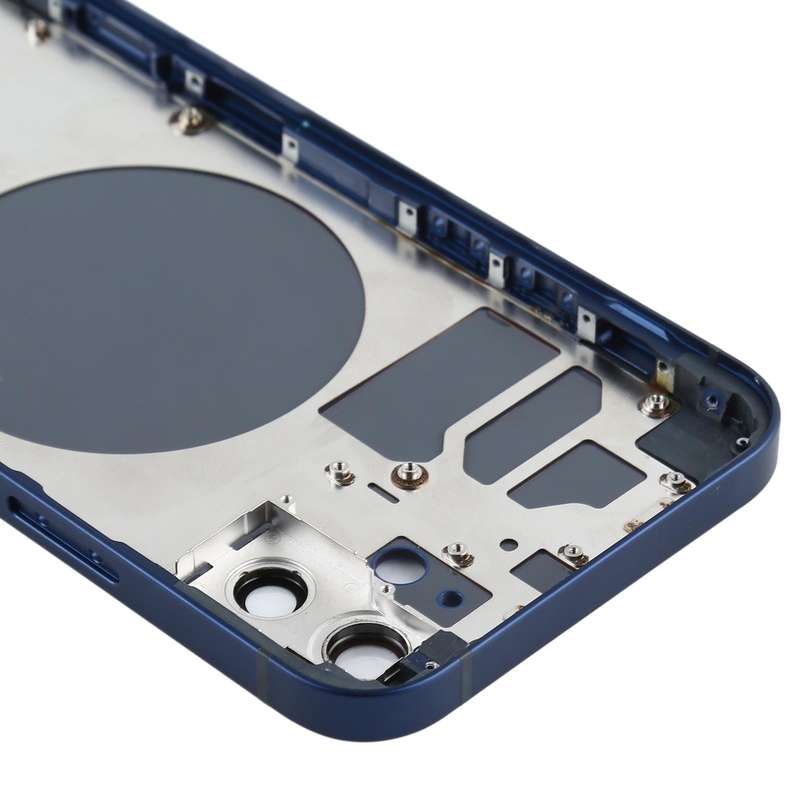 Back Housing Cover with SIM Card Tray & Side  Keys & Camera Lens for iPhone 12(Blue)