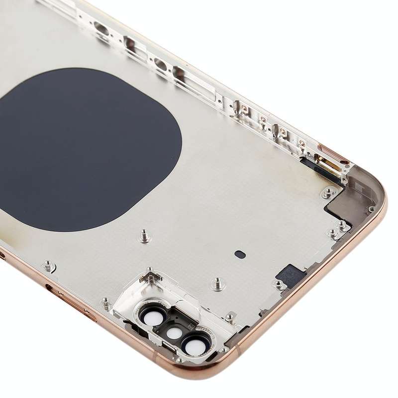 Back Cover with Camera Lens & SIM Card Tray & Side Keys for iPhone XS Max(Gold)