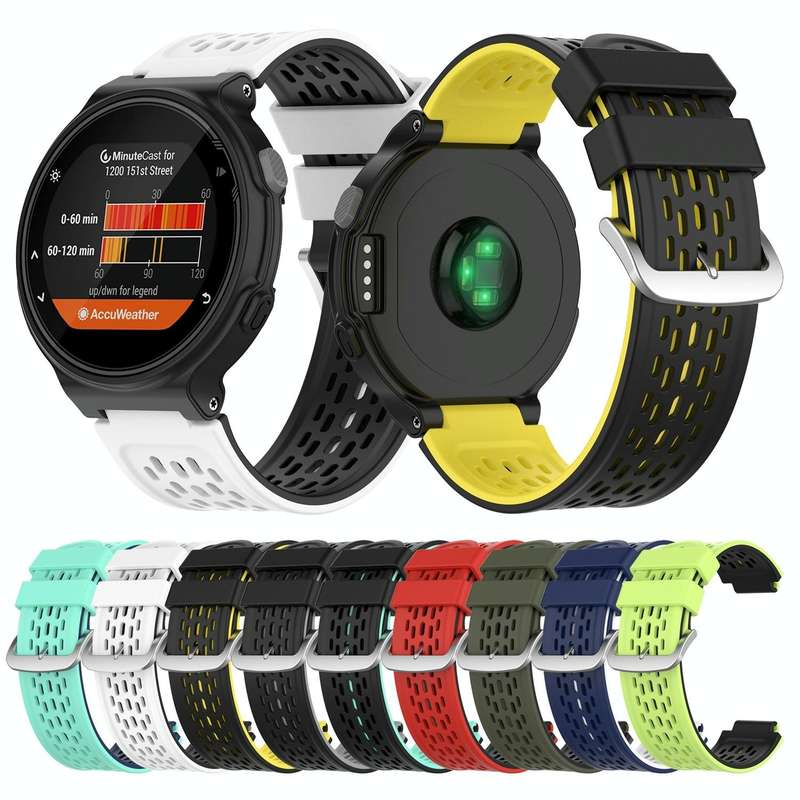 For Garmin Approach S2 / S4 Two-color Silicone Watch Band(Black Grey)