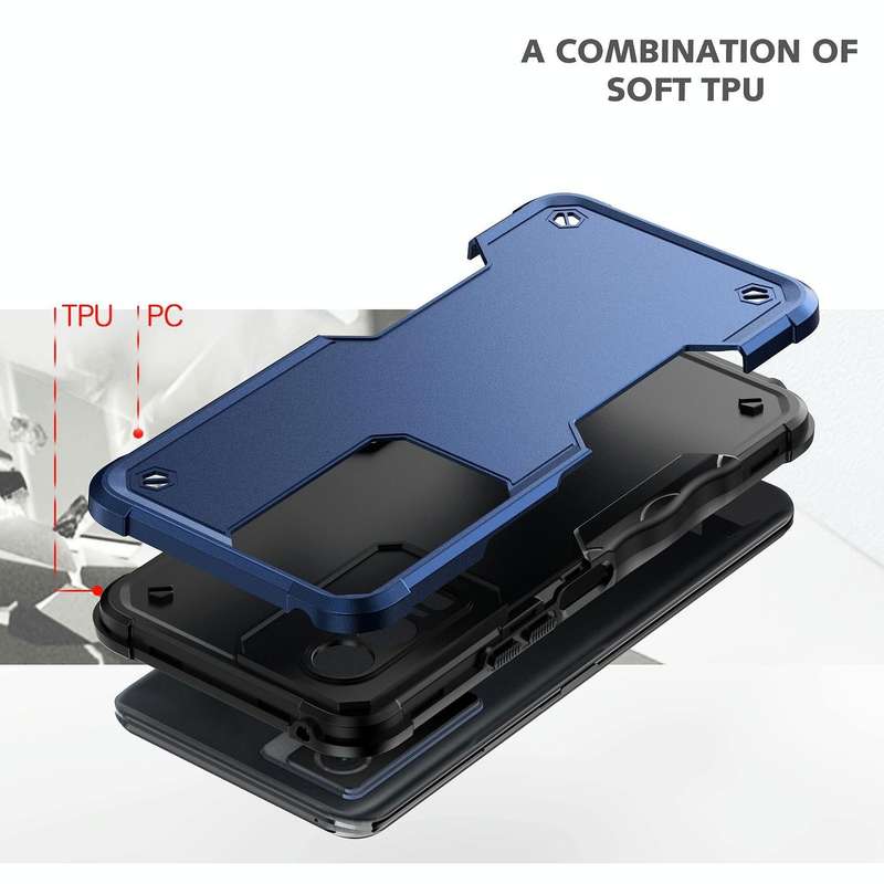 For vivo Y76 Non-slip Shockproof Armor Phone Case(Black)