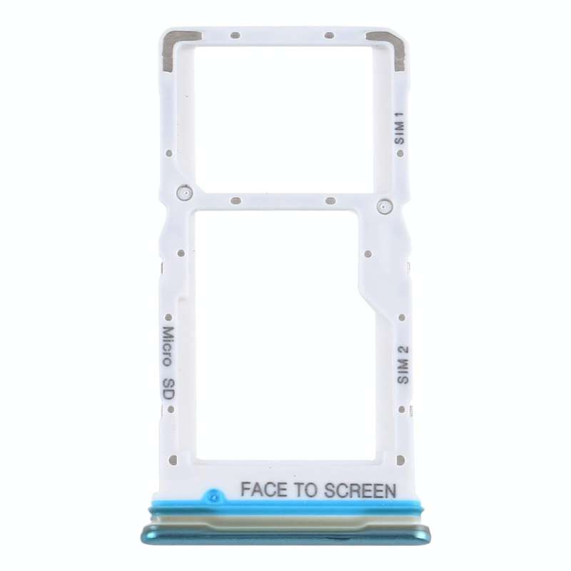 SIM Card Tray + SIM Card Tray / Micro SD Card Tray for Xiaomi Redmi Note 9 Pro 5G M2007J17C (Green)