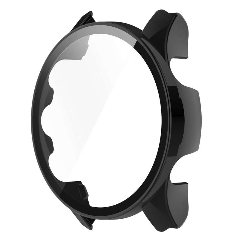 For Garmin Forerunner 255 PC Tempered Film Full Body Watch Case(Black)