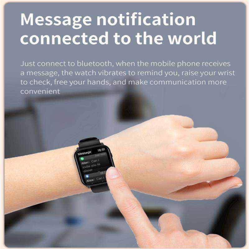 Q28 1.8 inch Color Screen Smart Watch,Support Heart Rate Monitoring / Blood Pressure Monitoring(P...