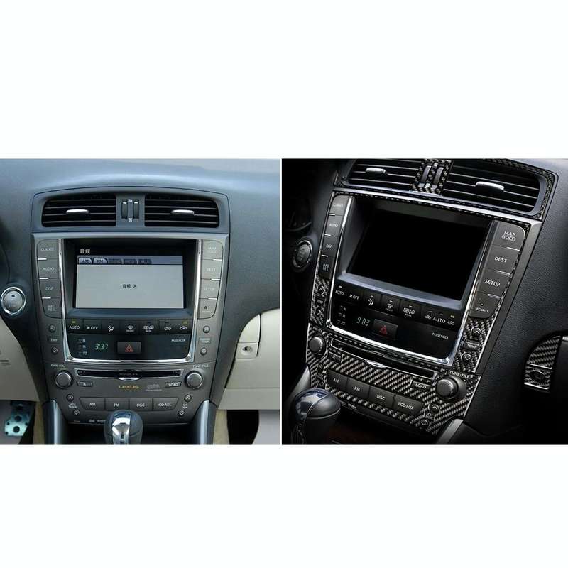 Car Carbon Fiber Glove Box Switch Decorative Sticker for Lexus IS250 300 350C 2006-2012, Left Drive