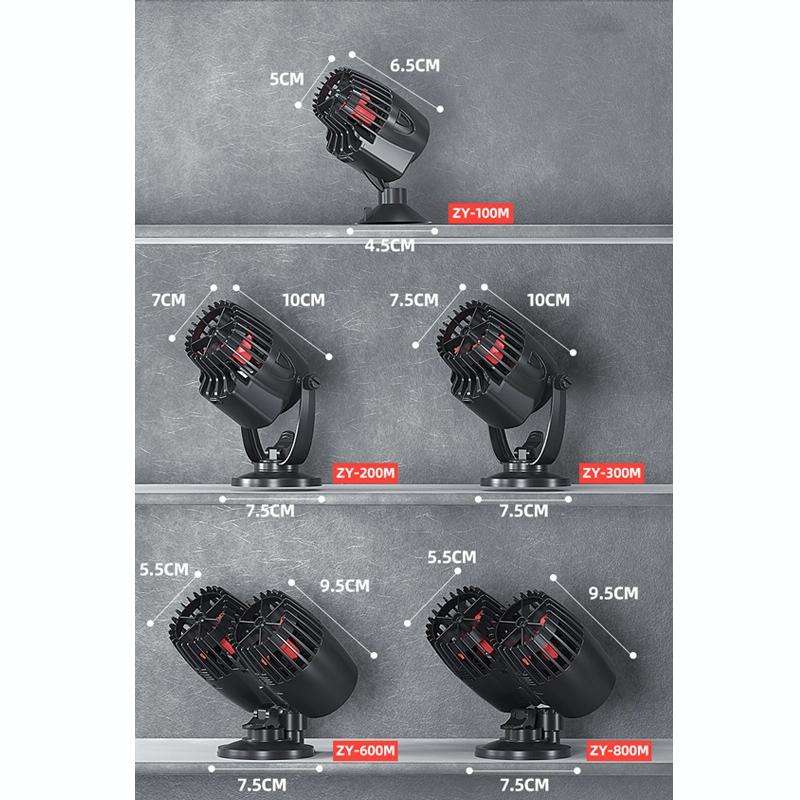 ZHIYANG Aquarium Fish Tank Wave Pump, US Plug 110V(ZY-200M Black)