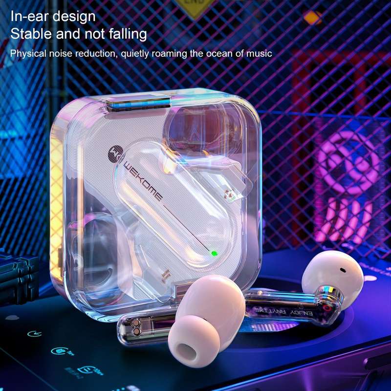 WEKOME V51 Vanguard Series Transparent Wireless Bluetooth Earphone(White)