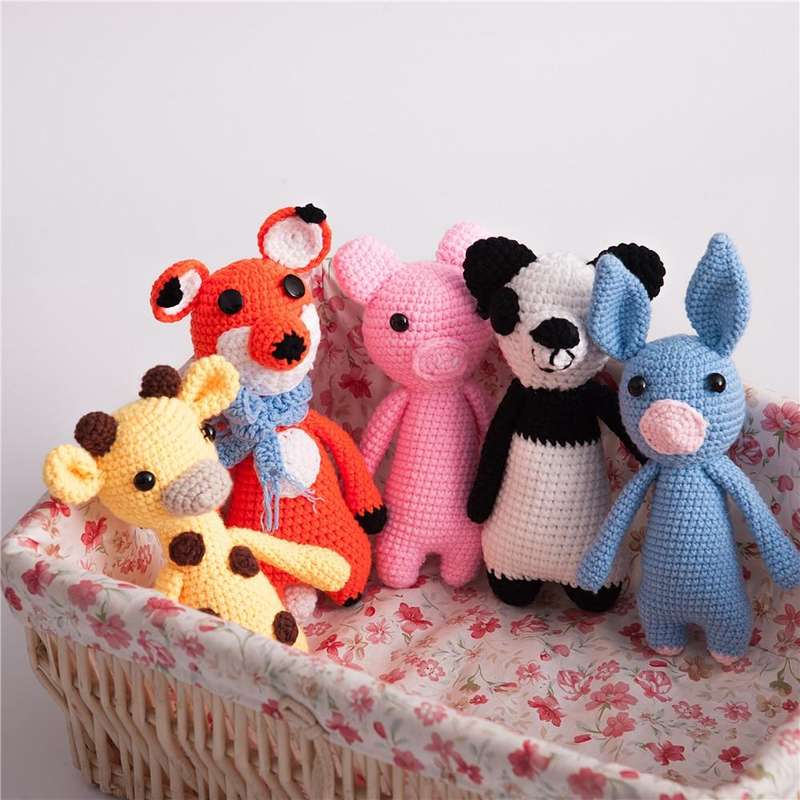 Baby Photo Ornaments Knitted Wool Small Animal Making Photography Costumes(Panda)