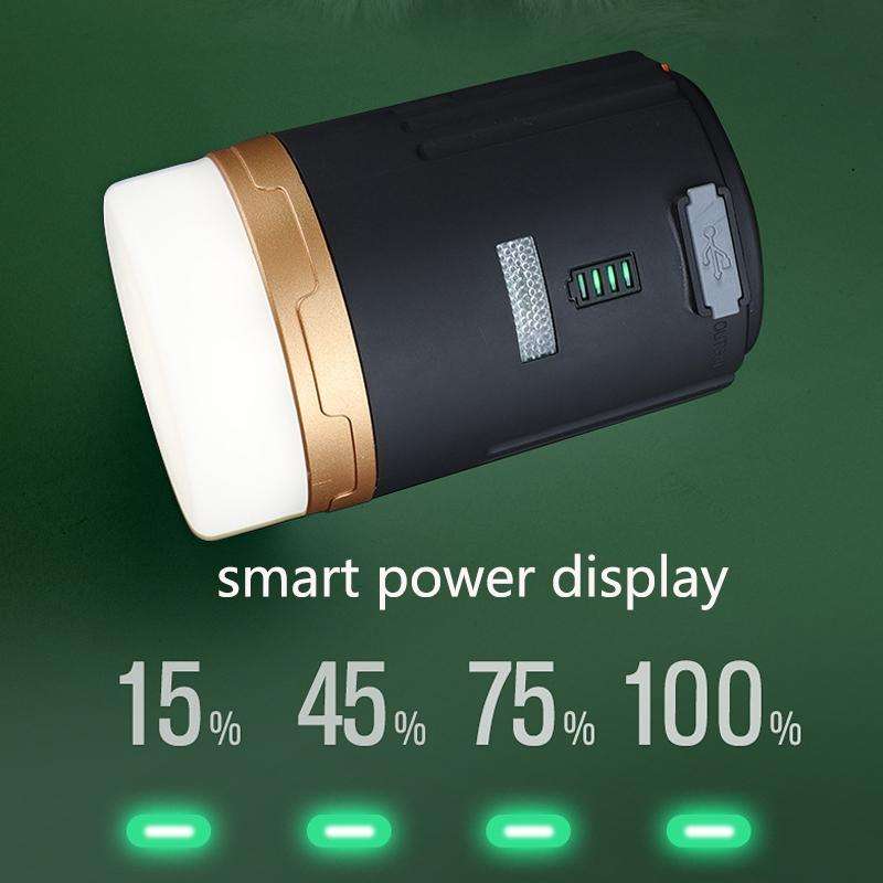 YD-29 Remote Control Camping Light Outdoor Lighting Portable USB Tent Light LED Lantern Lamp(Black)
