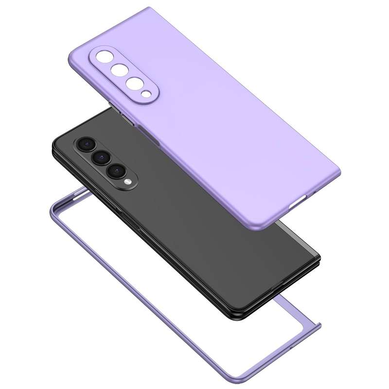 For Samsung Galaxy Z Fold3 5G Armor Foldable Phone Case(Purple)