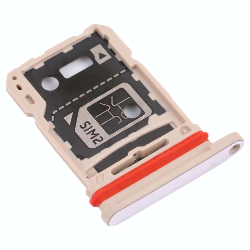For vivo V21 / V21 5G V2066 V2108 V2050 SIM Card Tray + SIM Card Tray / Micro SD Card Tray (Gold)