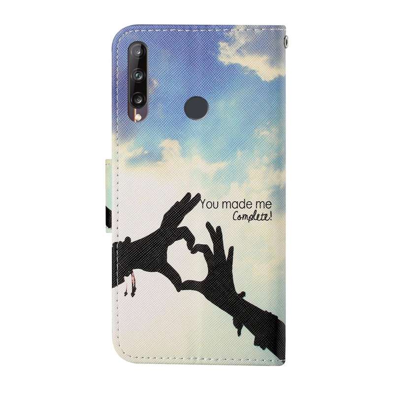 For Huawei P40 lite E Colored Drawing Pattern Horizontal Flip Leather Case with Holder & Card Slo...
