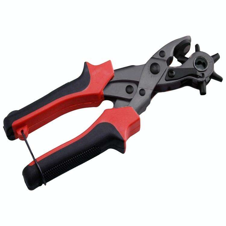 Multifunctional Belt Hole Puncher with 6 Holes Leather Hole Punch for Leather Belts Cards Paper F...
