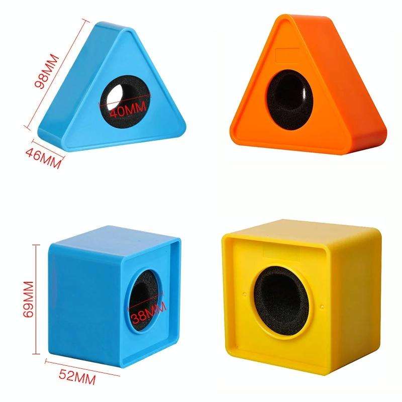 Interview Microphone Logo Flag Station, Spec: Square Blue