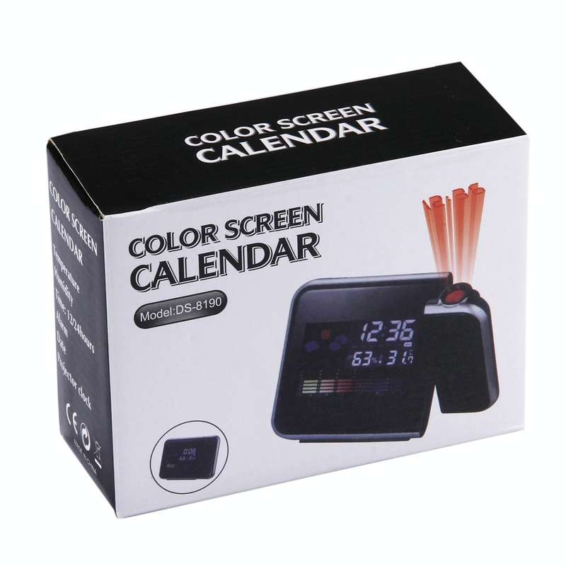 Multifunctional Digital Color LCD Display LED Projection Alarm Clock with Weather Station / Tempe...