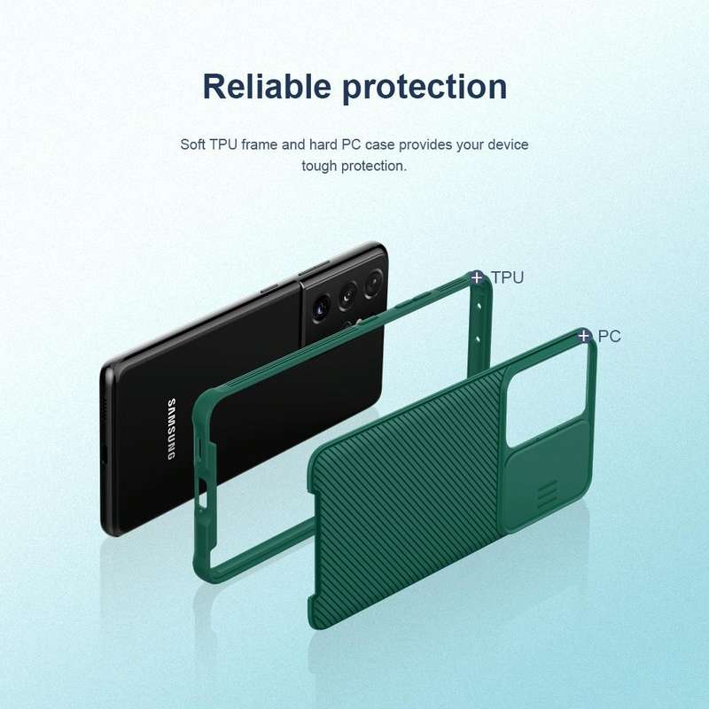 For Samsung Galaxy S21 Ultra 5G NILLKIN Black Mirror Pro Series Camshield Full Coverage Dust-proo...
