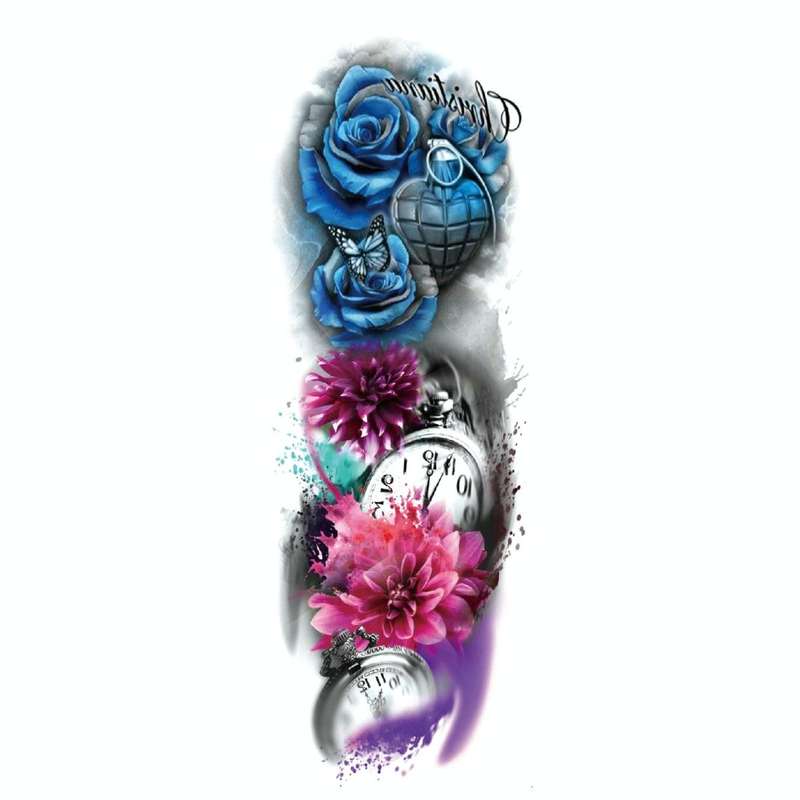 Large Arm Sleeve Waterproof Temporary Tattoo Sticker(TQB-071)
