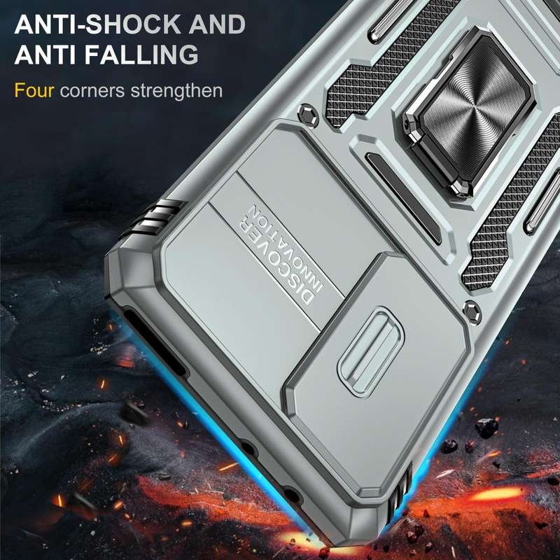 For Xiaomi 12 Pro Armor PC + TPU Camera Shield Phone Case(Grey)