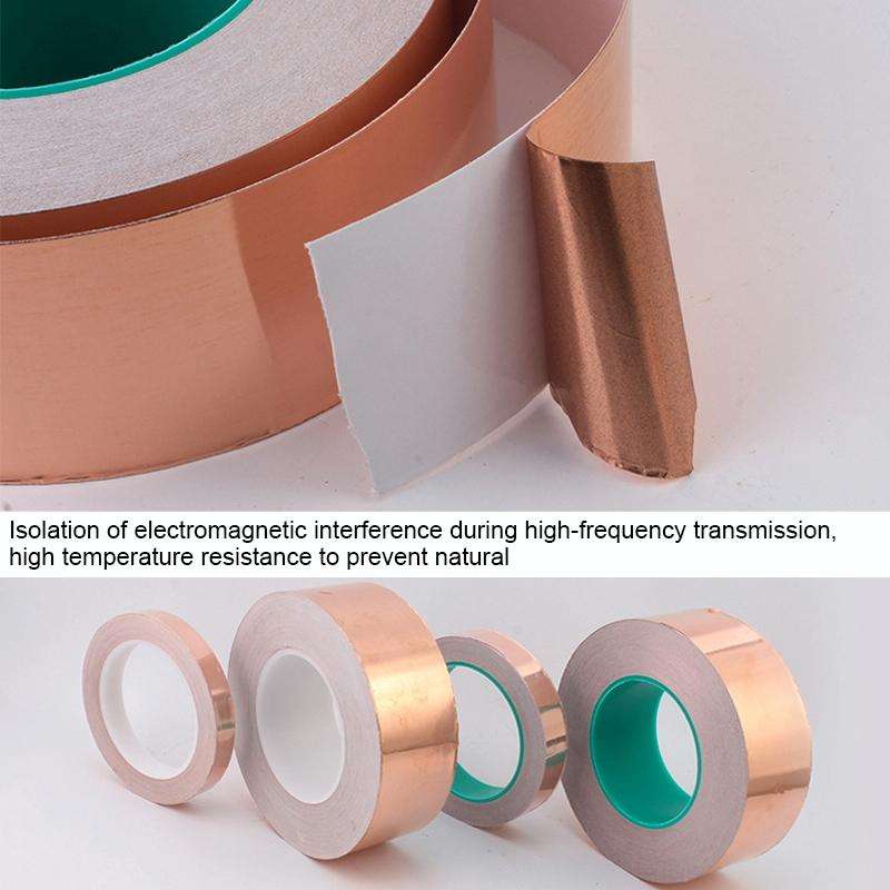 Pure Copper Double-sided Conductive Copper Foil Tape Signal Masking Tape, Size: 20m x 15mm