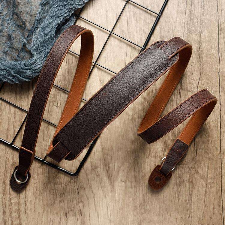 Outdoor Photography Cowhide Leather Camera Shoulder Hanging Neck Winding Strap, Spec: Pure Leathe...