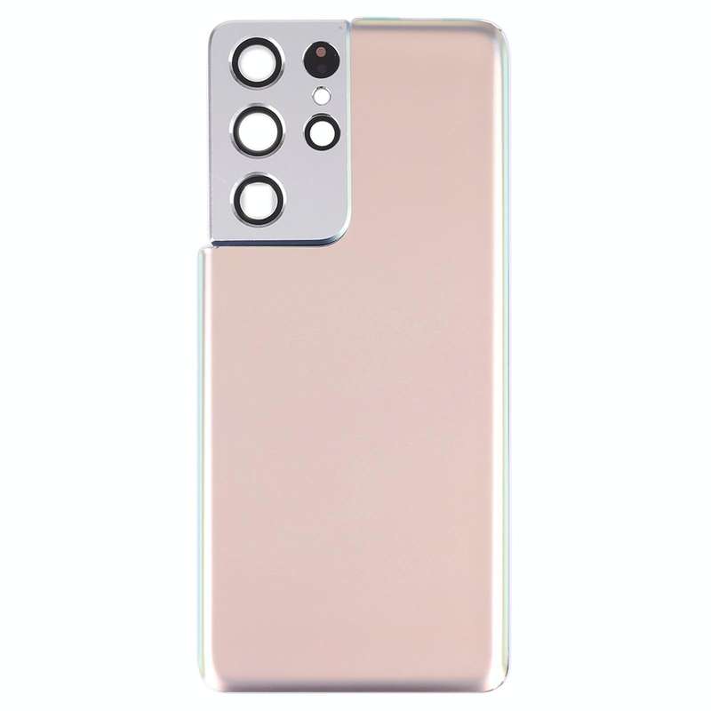 For Samsung Galaxy S21 Ultra 5G Battery Back Cover with Camera Lens Cover (Gold)