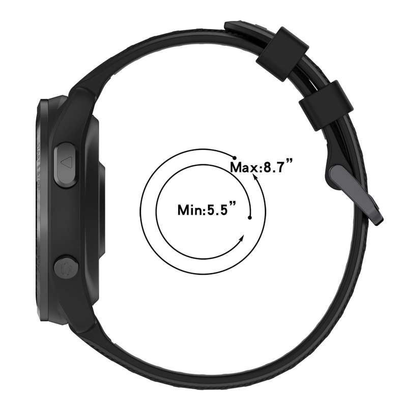 For Garmin Approach S62 Sports Two-Color Silicone Watch Band(White+Black)