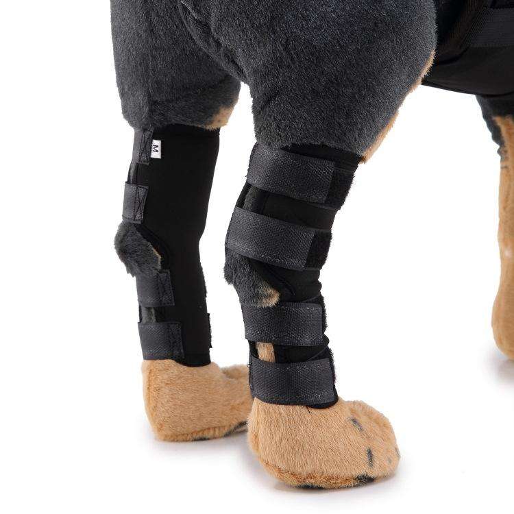 Pet Knee Pads Dog Leg Guards Pet Protective Gear Surgery Injury Sheath, Size: L(HJ01 Classic Black)